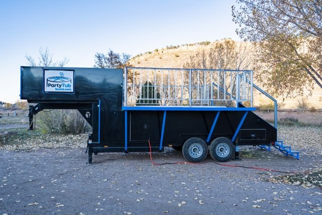 The mobile hot tub trailer