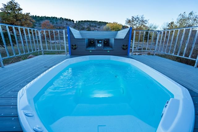 The hot tub and audio system